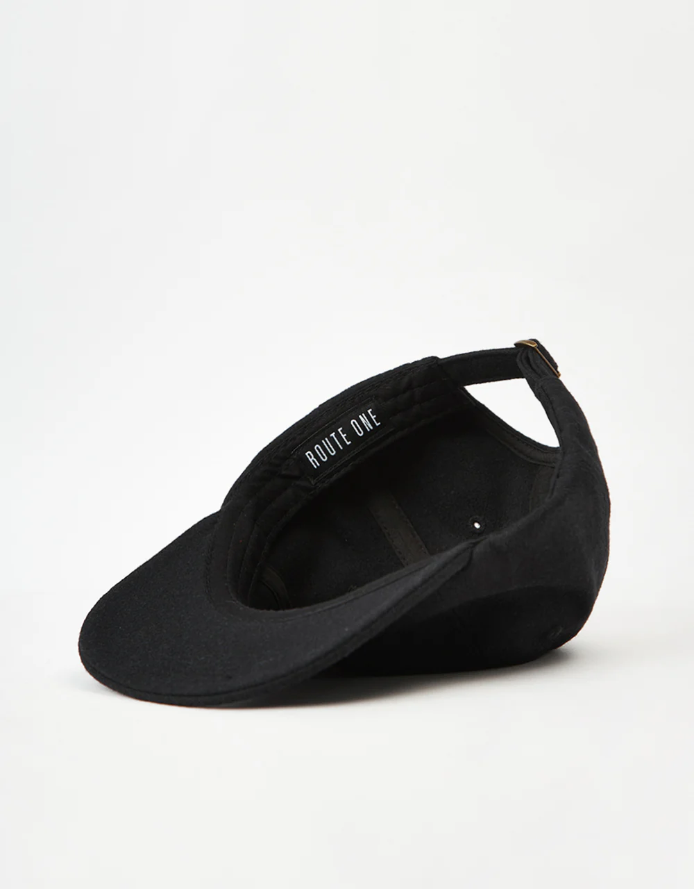 Route One Summit Unstructured Melton Wool Cap - Black - Image 5