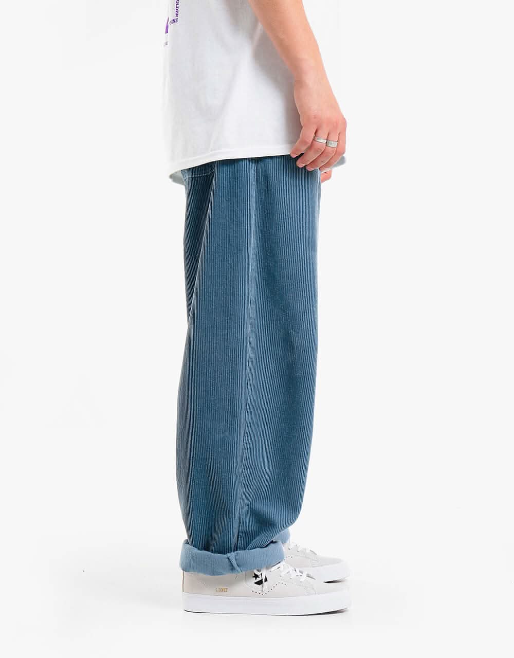 Route One Super Baggy Big Wale Cords - Air Force Blue - Image 7