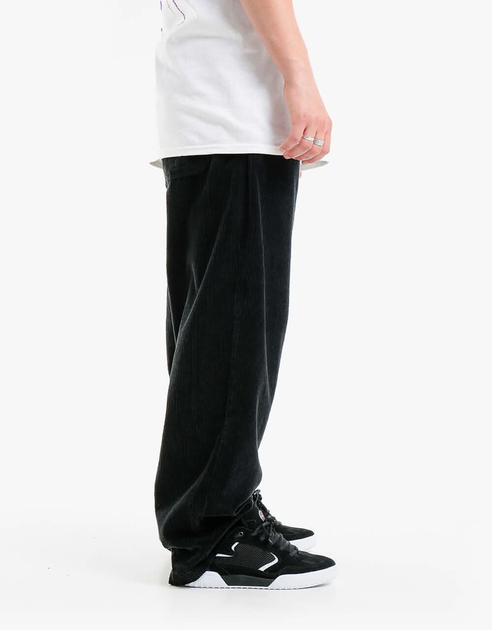 Route One Super Baggy Big Wale Cords - Black - Image 3