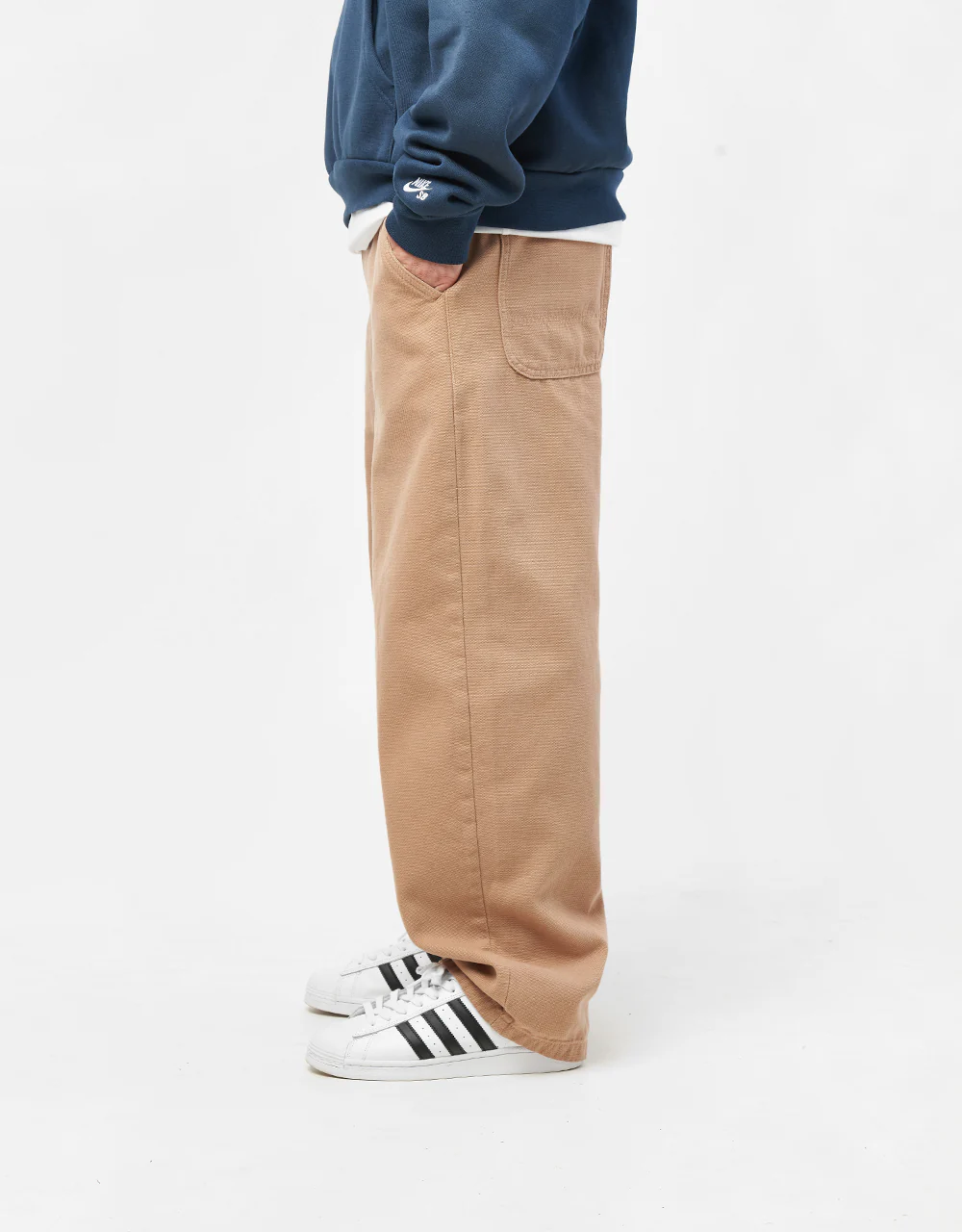 Route One Super Baggy Canvas Pant - Khaki - Image 2