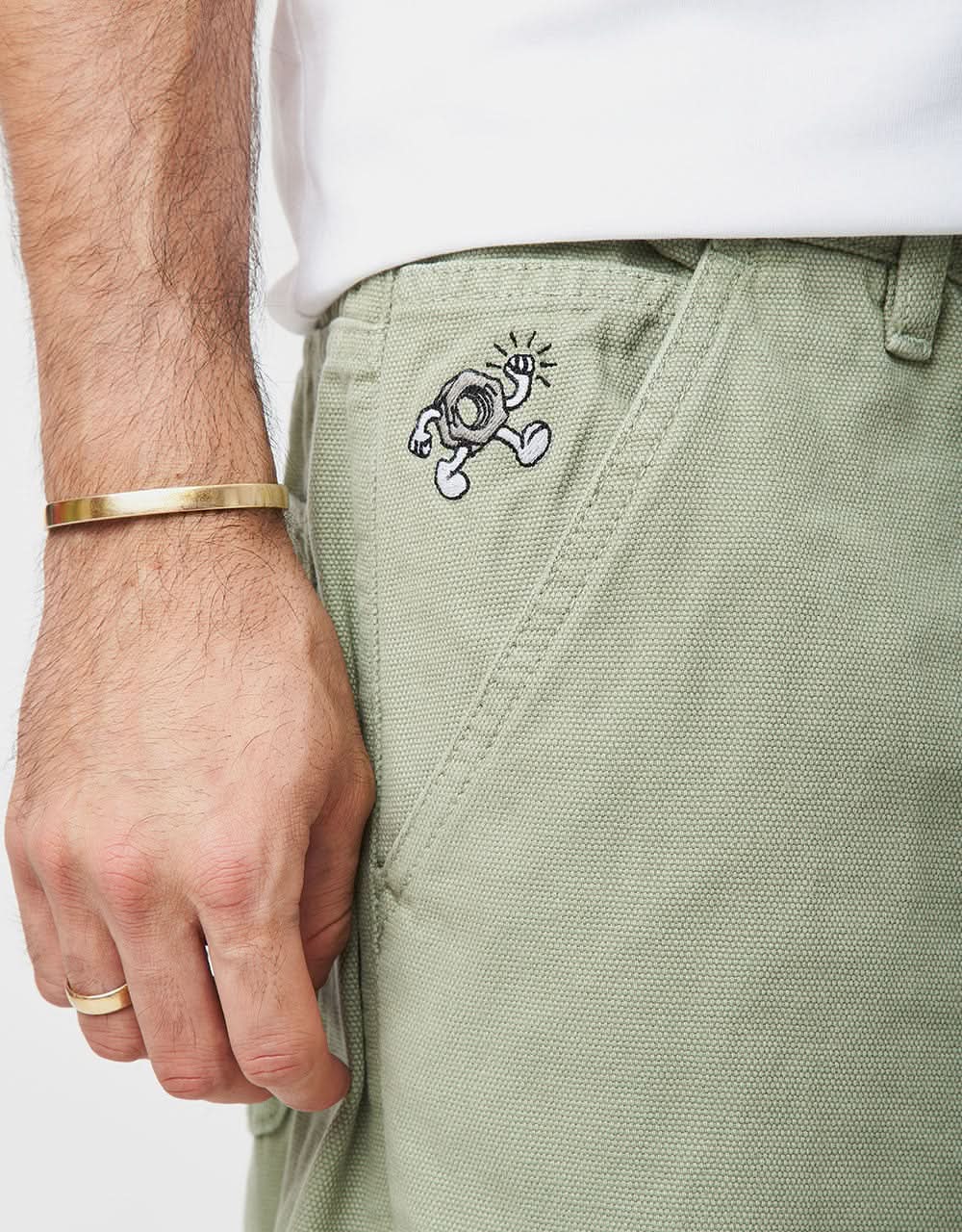 Route One Super Baggy Canvas Pant - Oil Green - Image 2