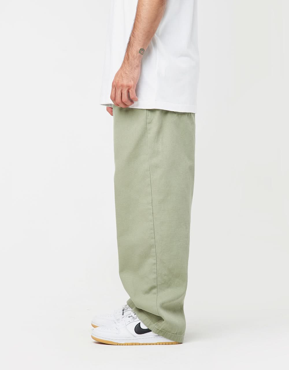 Route One Super Baggy Canvas Pant - Oil Green - Image 3