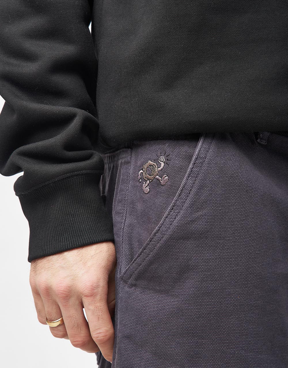 Route One Super Baggy Canvas Pant - Smokey Purple - Image 4