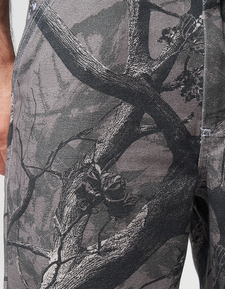 Route One Super Baggy Canvas Shorts - Tree Camo (Black) - Image 5