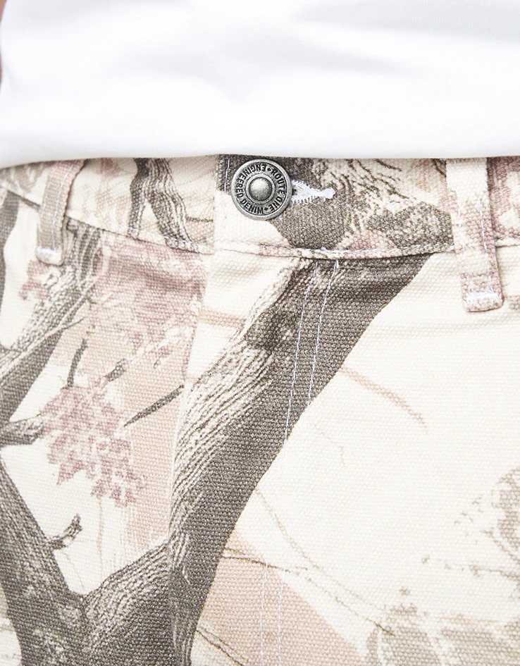 Route One Super Baggy Canvas Shorts - Tree Camo (Brown) - Image 7