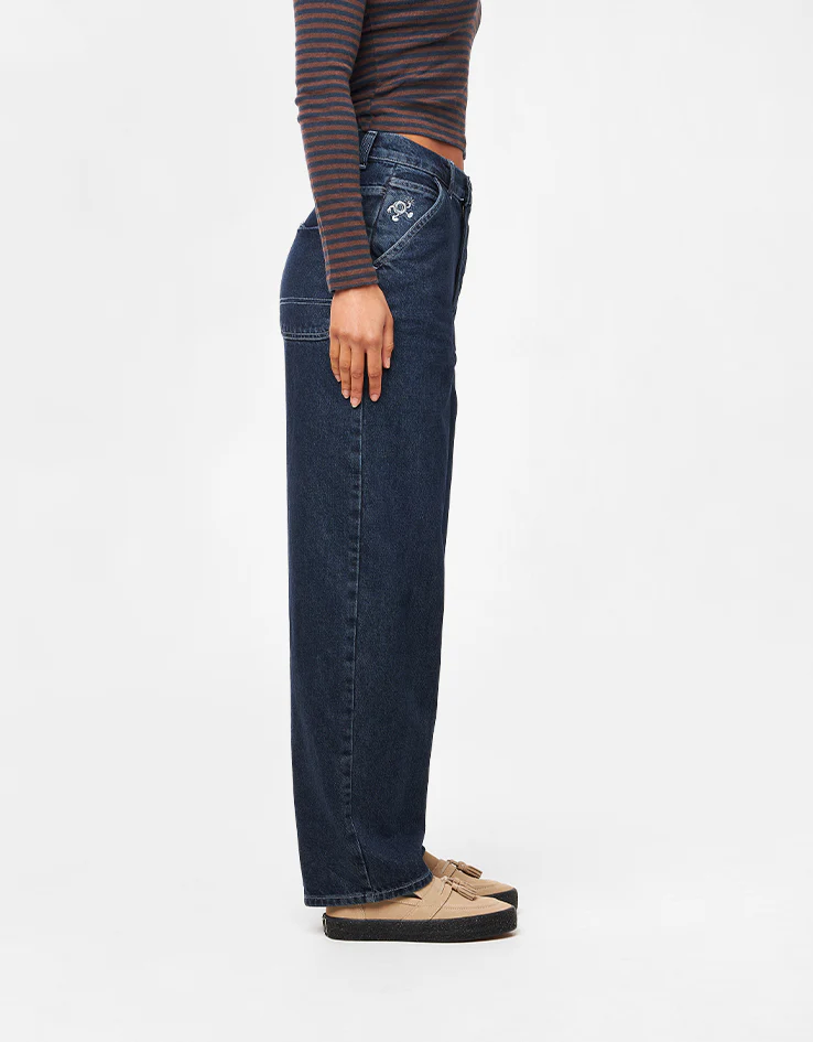 Route One Super Baggy Denim Jeans - Dark Wash - Image 10