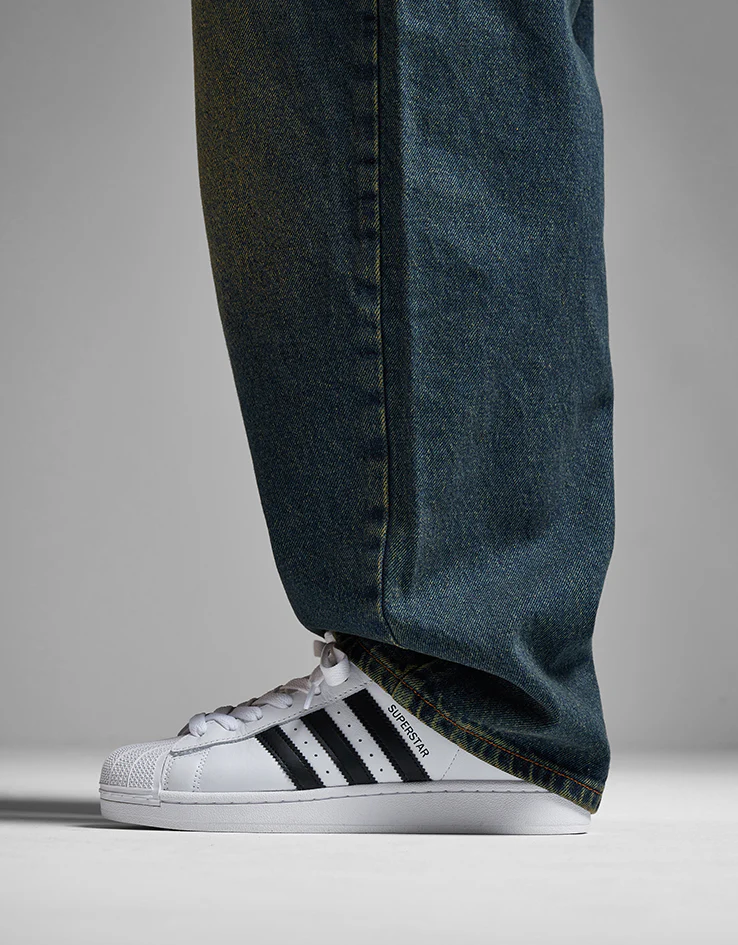 Route One Super Baggy Denim Jeans - Dirty Indigo Wash - Image 7