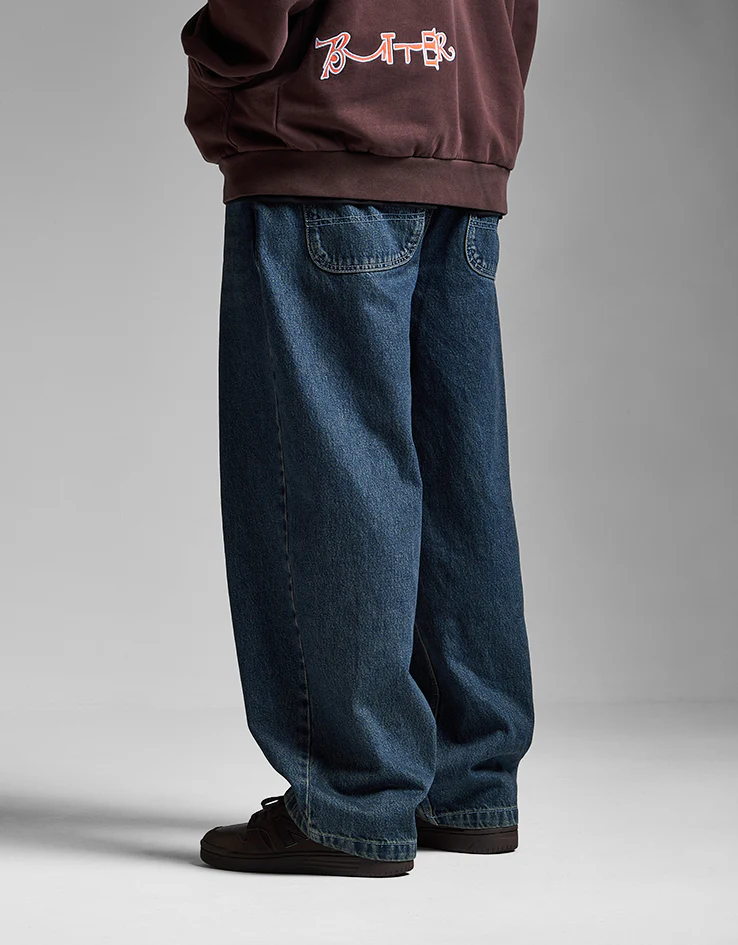 Route One Super Baggy Denim Jeans - Light Wash - Image 2