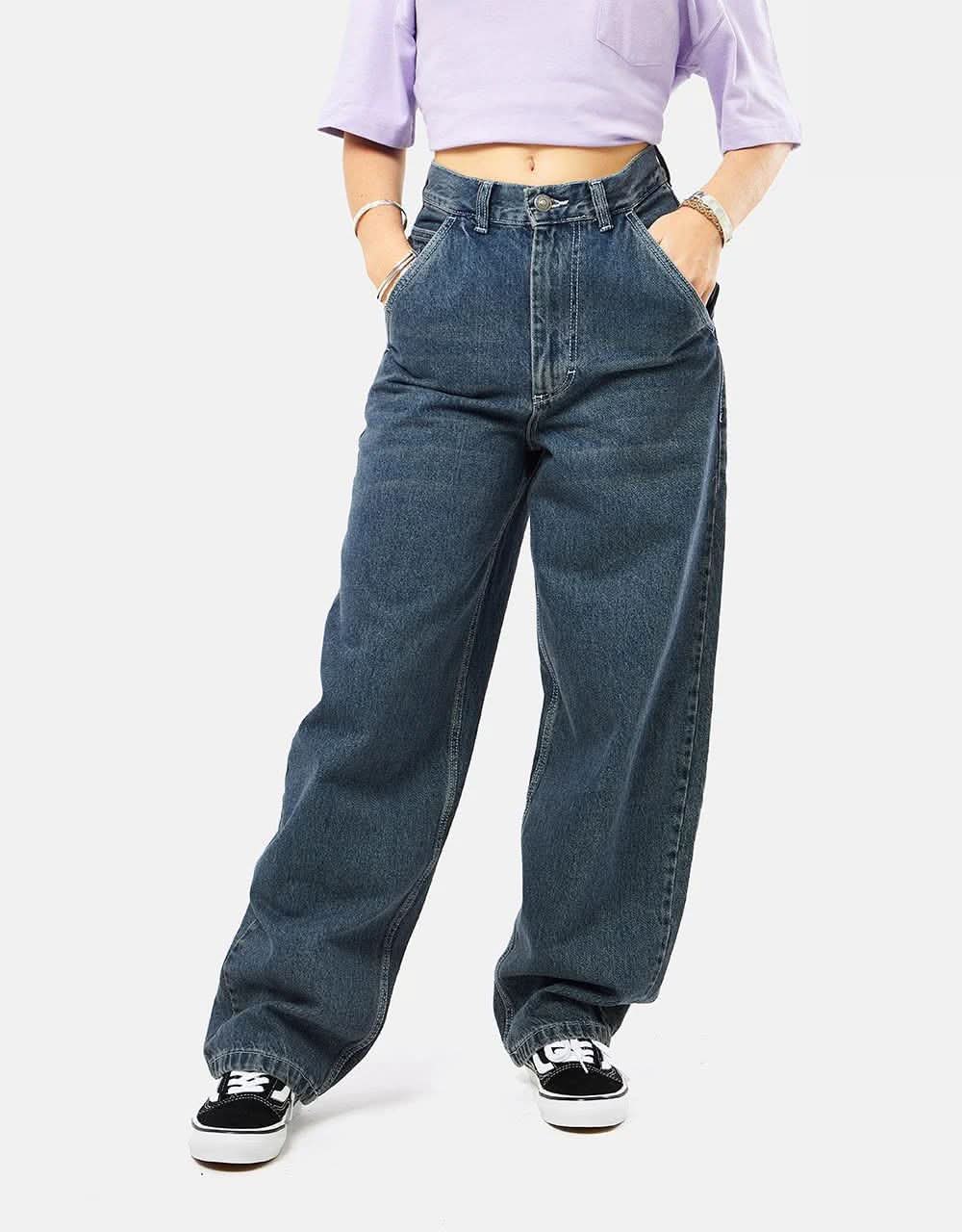 Route One Super Baggy Denim Jeans - Light Wash - Image 8