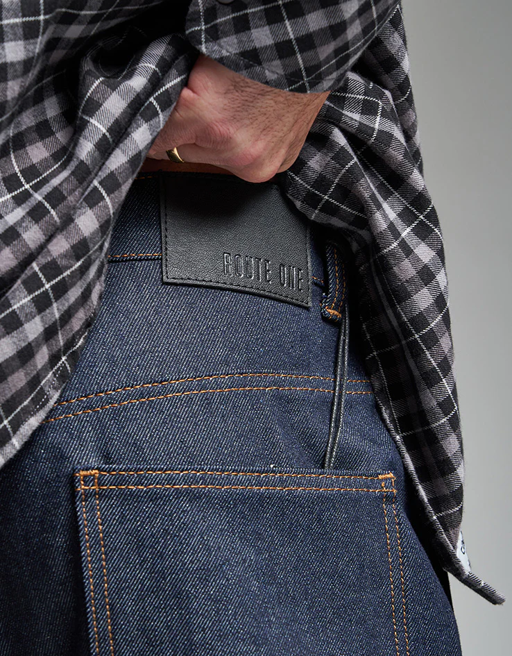 Route One Super Baggy Denim Jeans - Raw - Image 5