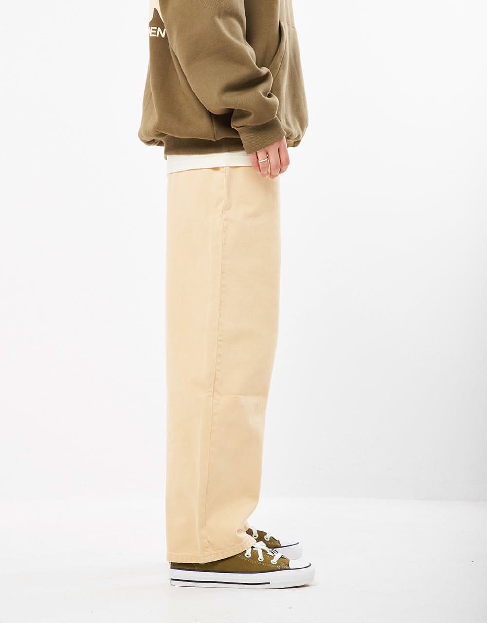 Route One Super Baggy Denim Jeans - Sand - Image 10