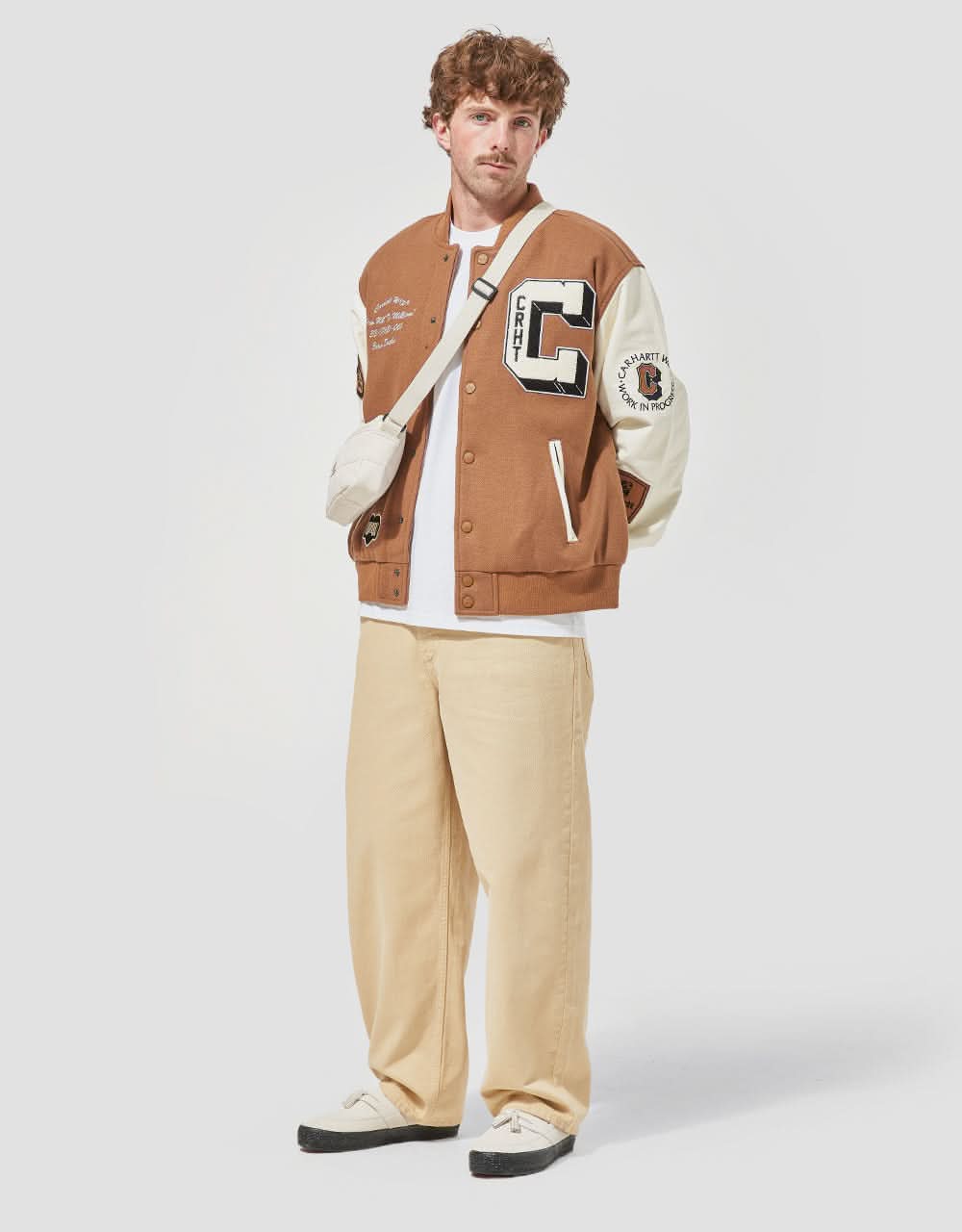 Route One Super Baggy Denim Jeans - Sand - Image 2