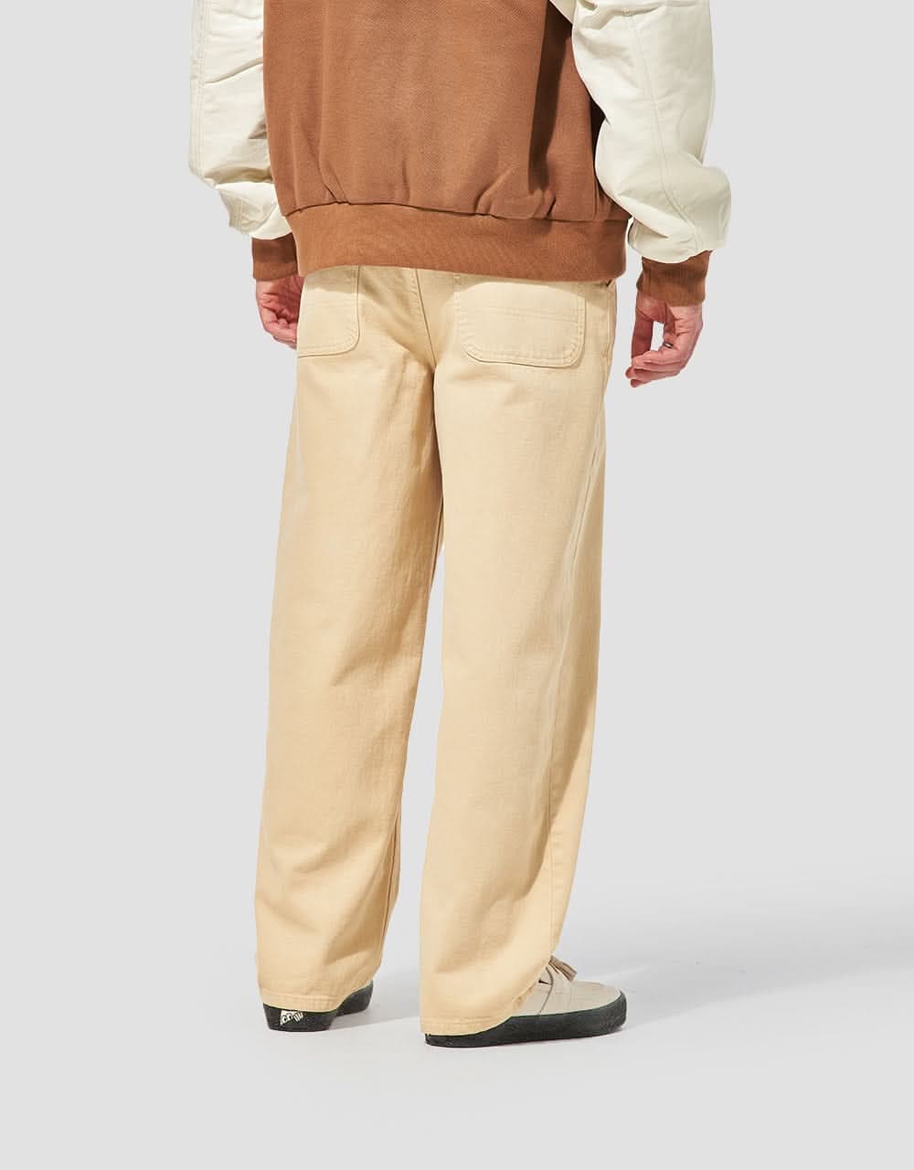 Route One Super Baggy Denim Jeans - Sand - Image 3