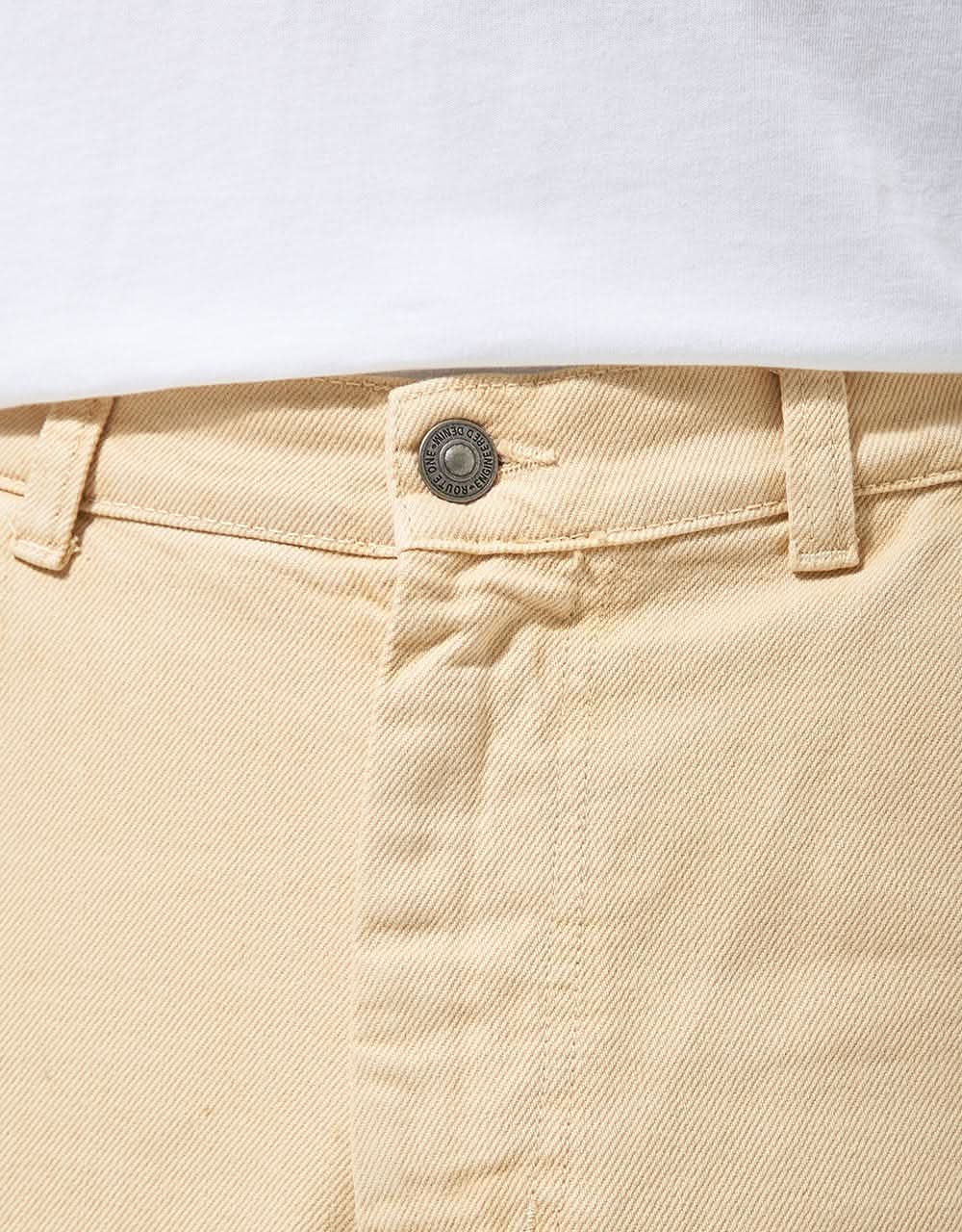 Route One Super Baggy Denim Jeans - Sand - Image 6