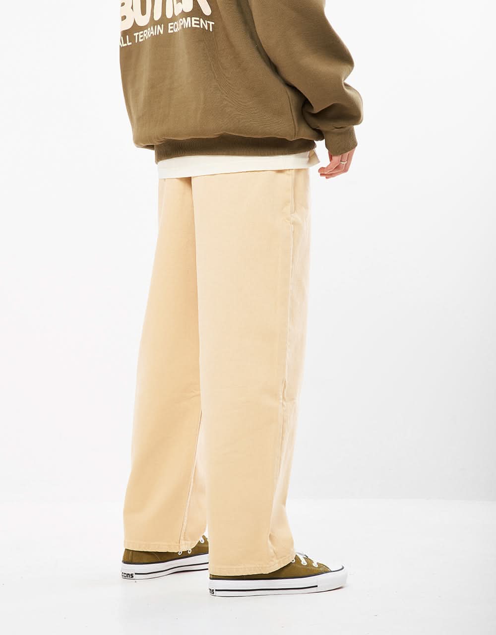 Route One Super Baggy Denim Jeans - Sand - Image 9