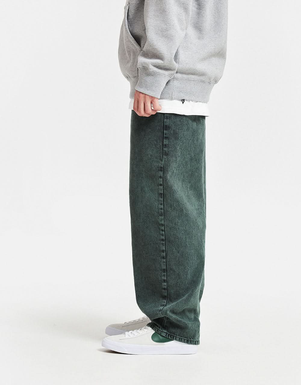 Route One Super Baggy Denim Jeans - Sea Pine - Image 3