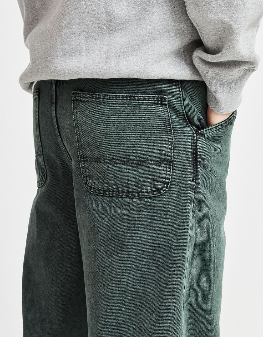 Route One Super Baggy Denim Jeans - Sea Pine - Image 5