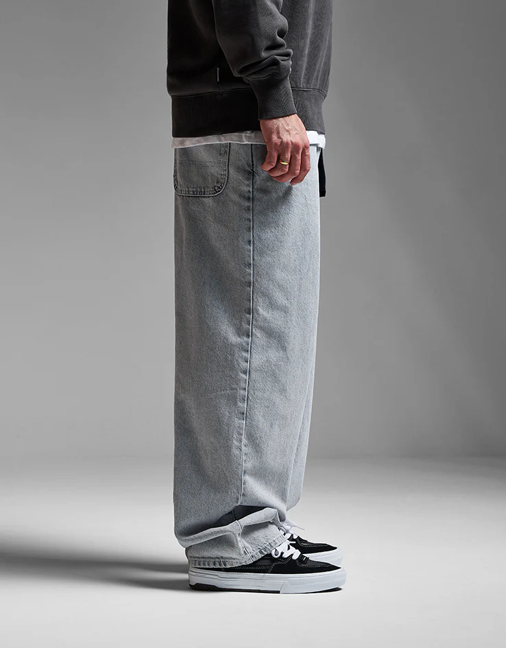 Route One Super Baggy Denim Jeans - Stone Wash - Image 3