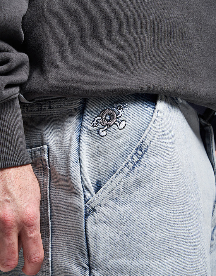 Route One Super Baggy Denim Jeans - Stone Wash - Image 7