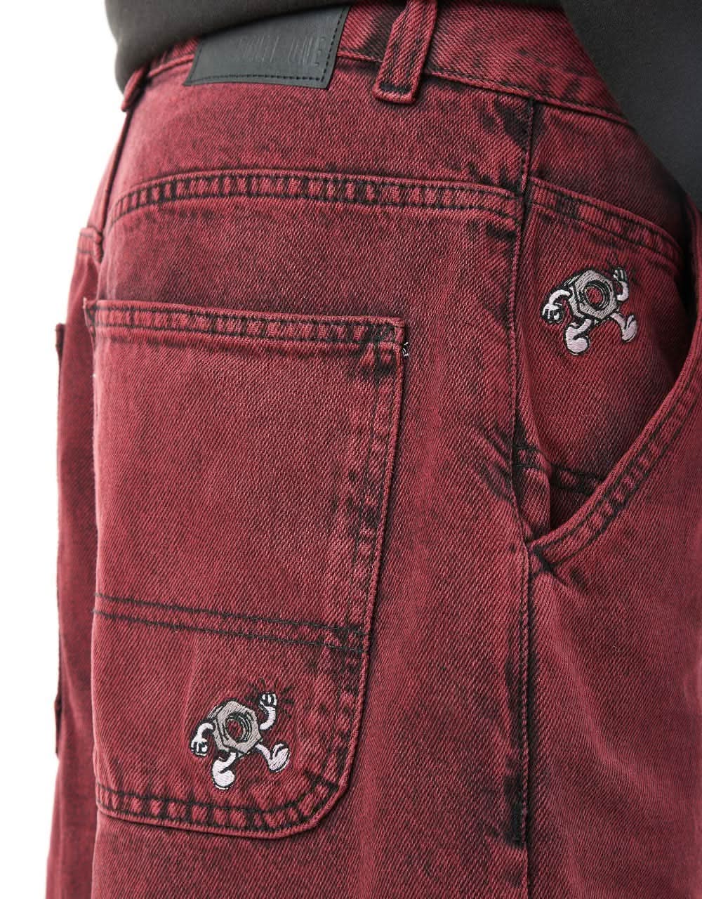 Route One Super Baggy OG Denim Shorts - Rhubarb - Image 13
