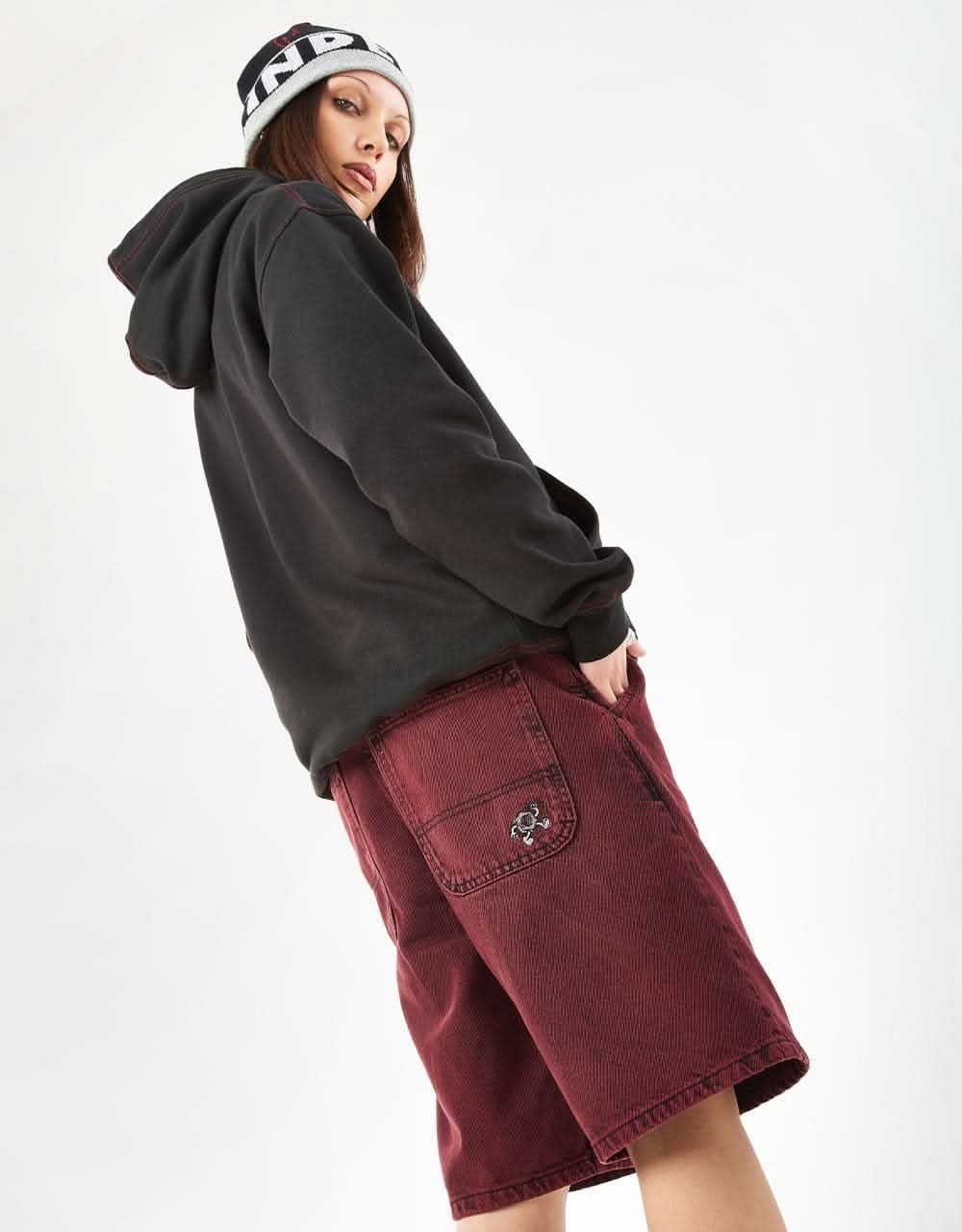 Route One Super Baggy OG Denim Shorts - Rhubarb - Image 15