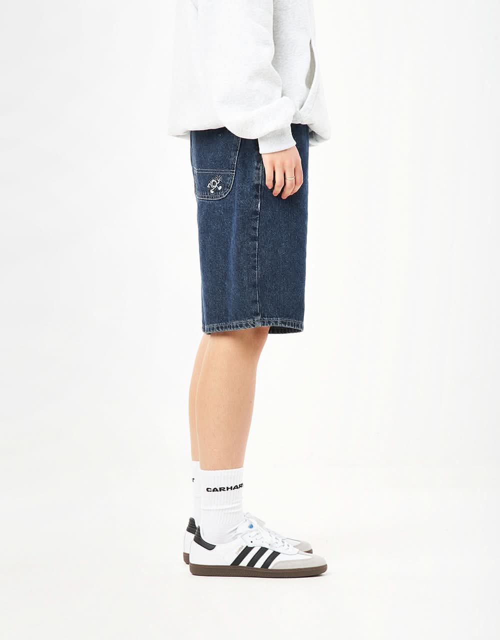 Route One Super Baggy Jorts - Dark Wash - Image 11