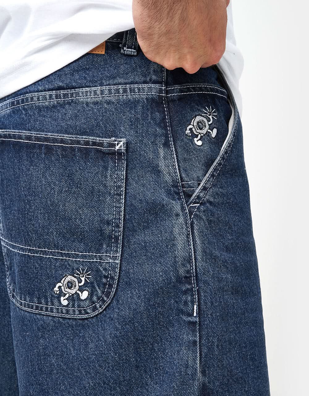 Route One Super Baggy Jorts - Dark Wash - Image 4