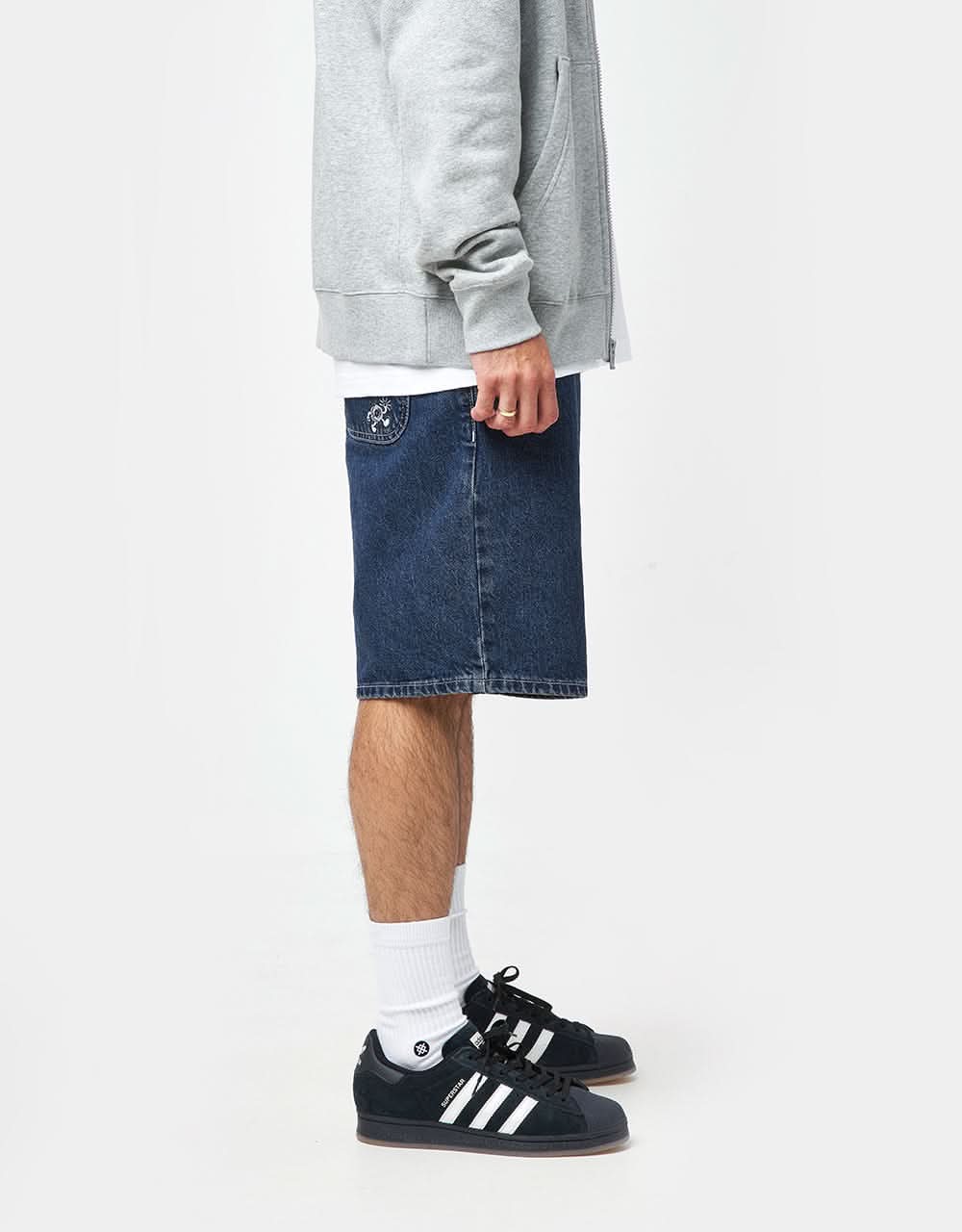 Route One Super Baggy Jorts - Dark Wash - Image 5