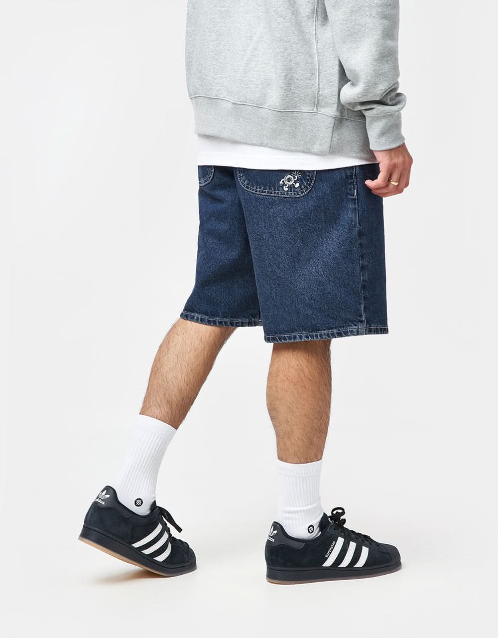 Route One Super Baggy Jorts - Dark Wash - Image 6