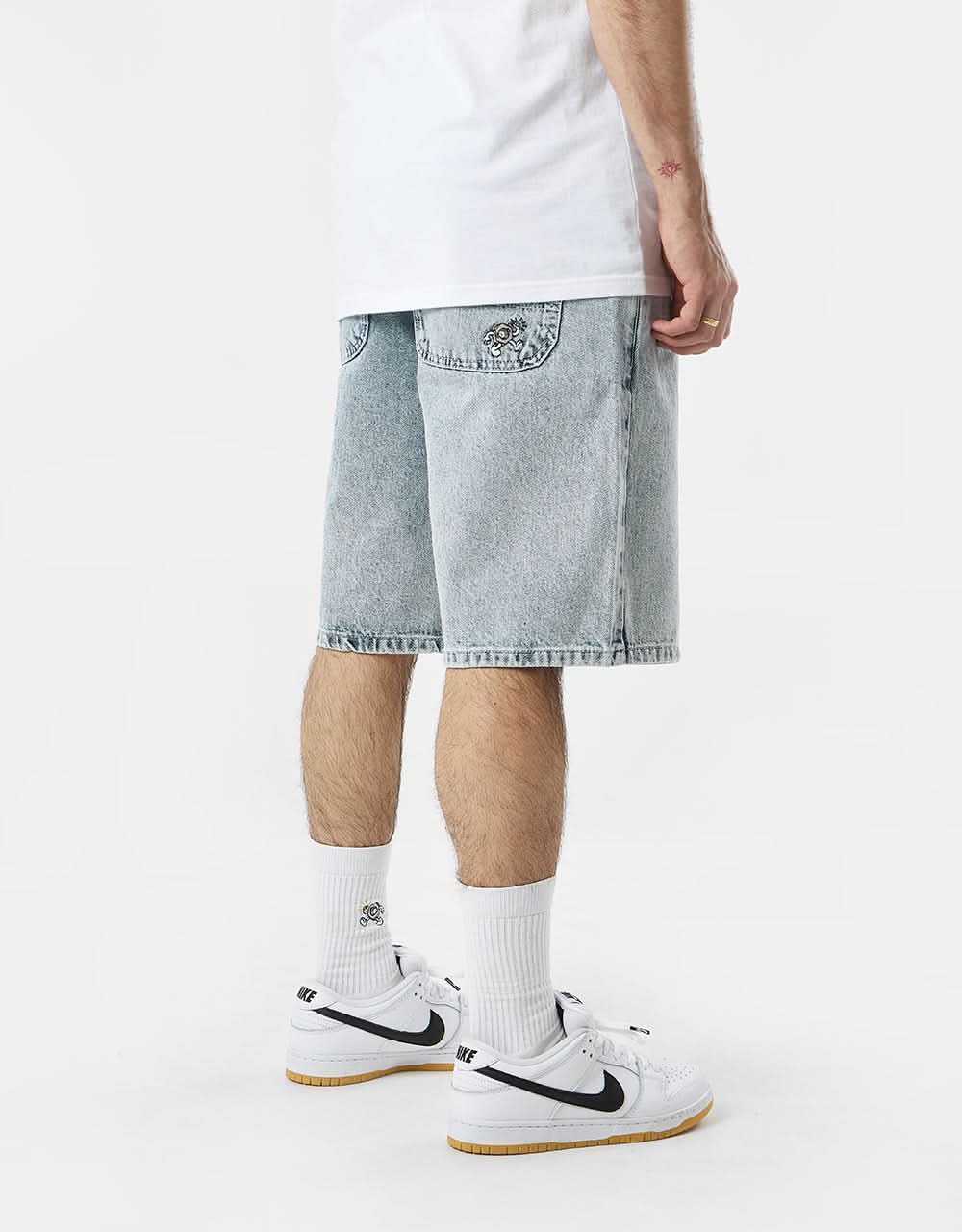 Route One Super Baggy Jorts - Light Stone Wash - Image 3