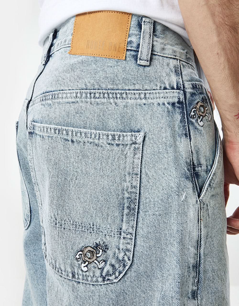 Route One Super Baggy Jorts - Light Stone Wash - Image 7