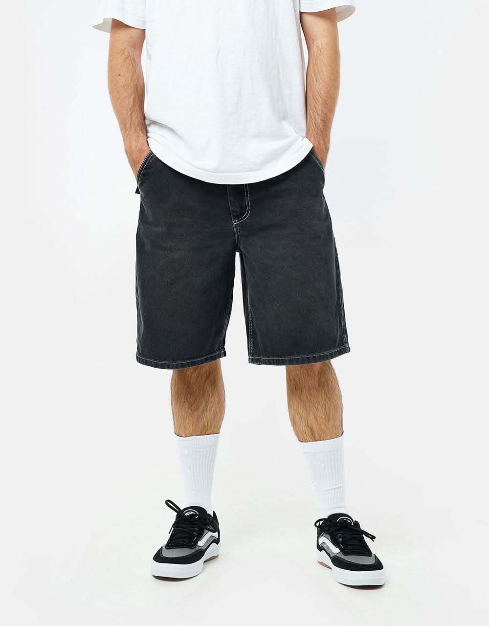 Route One Super Baggy Jorts - Washed Black - Image 8
