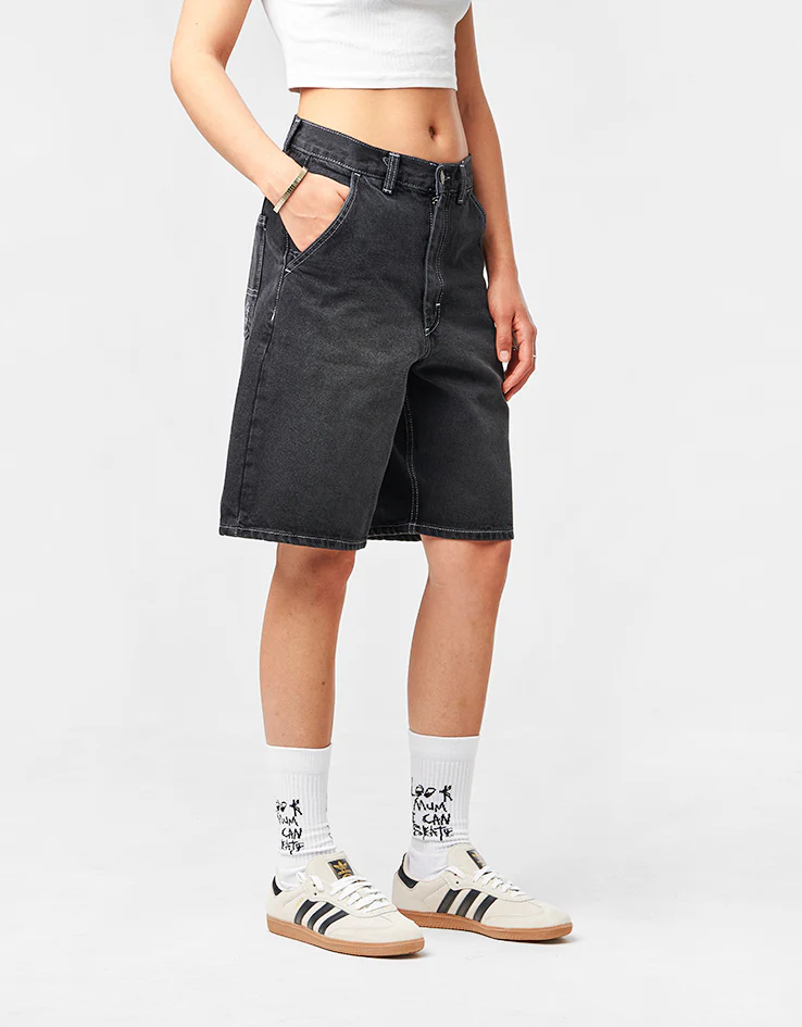 Route One Super Baggy Jorts - Washed Black - Image 9