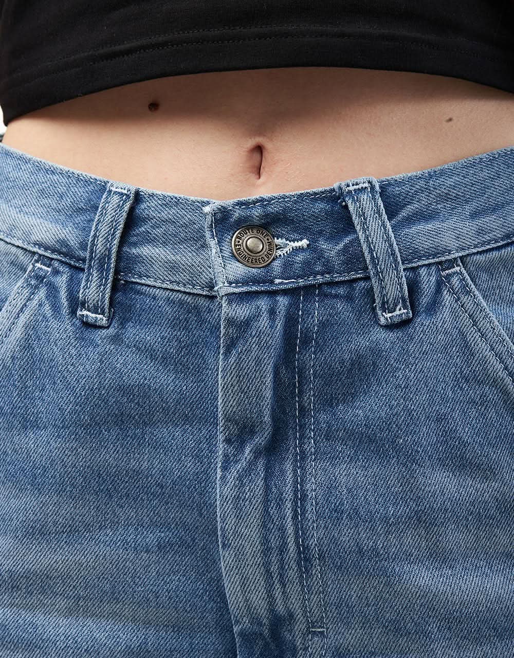 Route One Super Baggy Jorts - Washed Blue - Image 12
