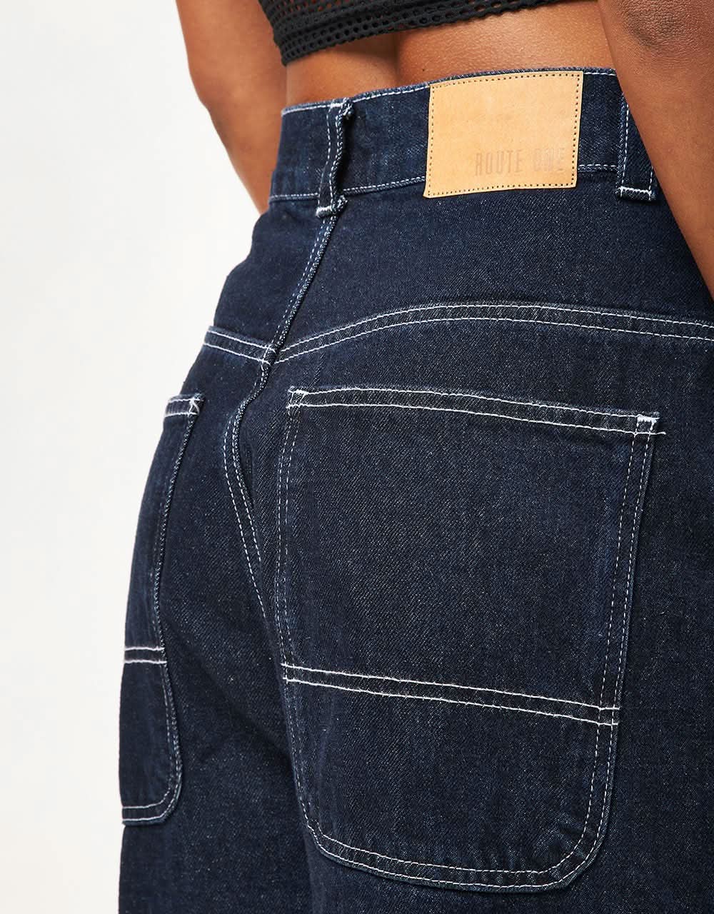 Route One Super Baggy XL Denim Jeans- Indigo - Image 10