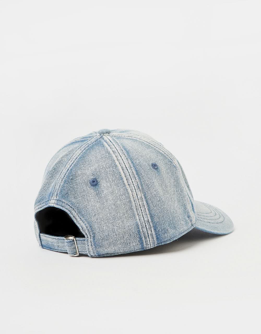Route One Superstar Bleached Denim Dad Cap - Light Blue Denim - Image 4