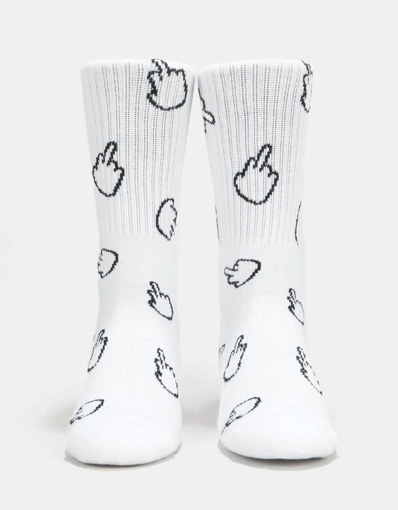 Route One The Bird Crew Socks - White/Black - Image 5