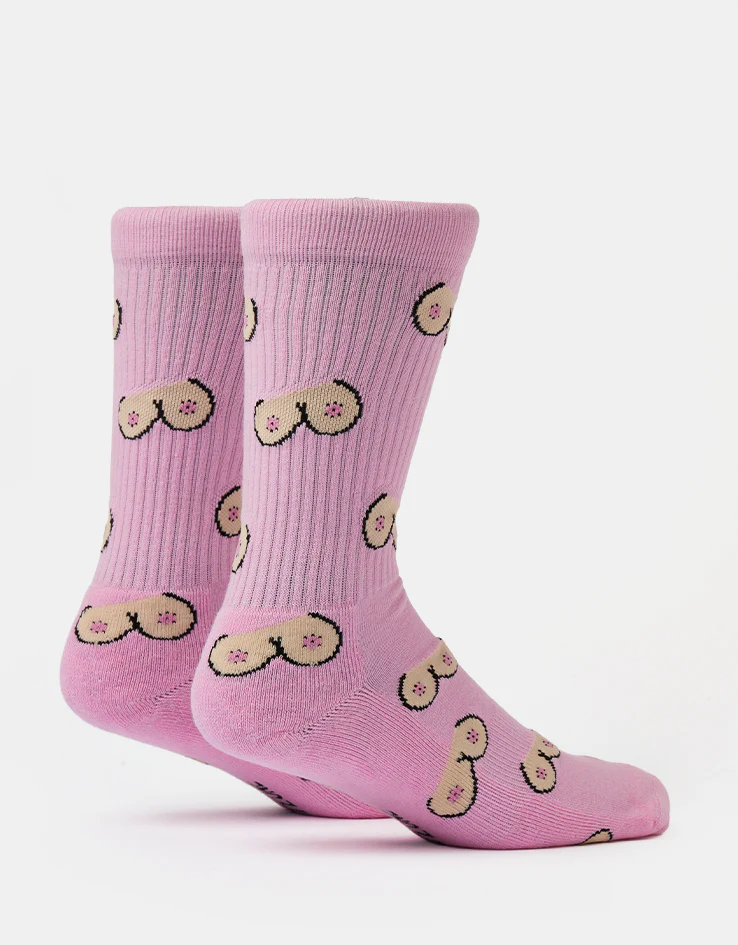 Route One The Twins Crew Socks - Light Pink - Image 2