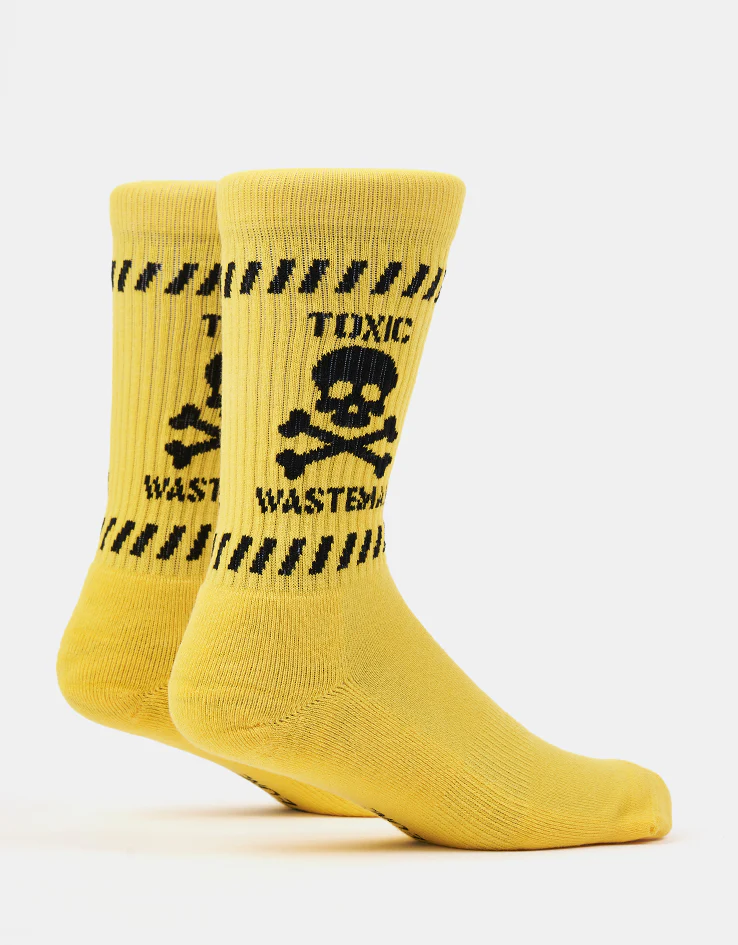 Route One Toxic Wasteman Crew Socks - Yellow - Image 2
