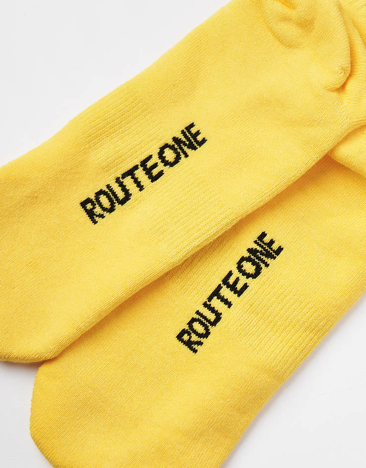 Route One Toxic Wasteman Crew Socks - Yellow - Image 5
