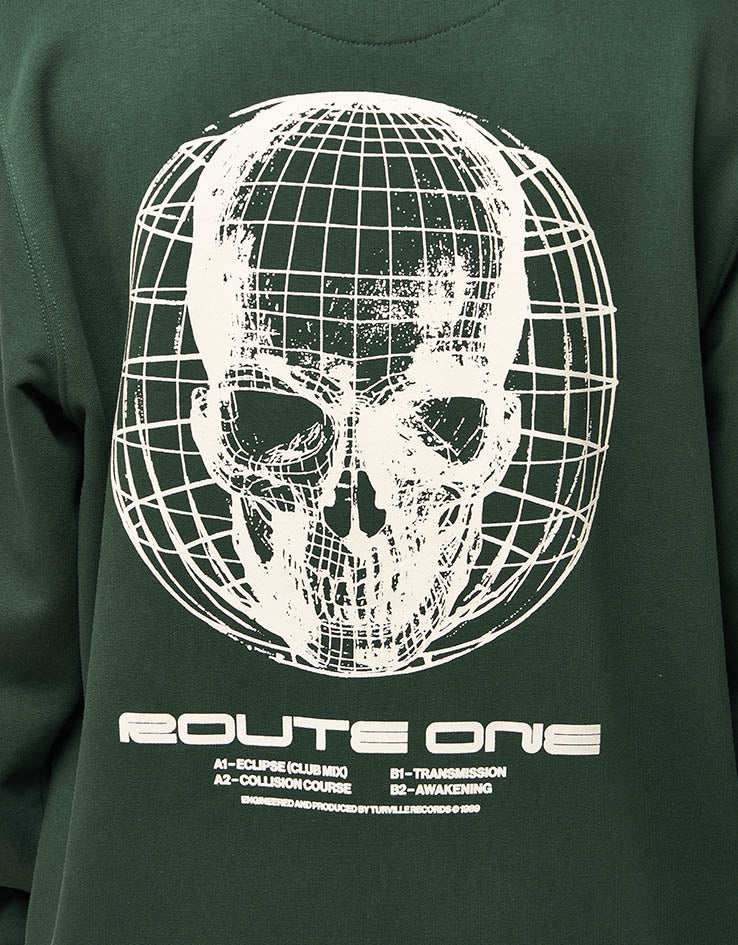 Route One Transmission Heavyweight Sweatshirt - Forest Green - Image 3