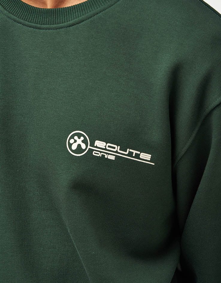 Route One Transmission Heavyweight Sweatshirt - Forest Green - Image 4