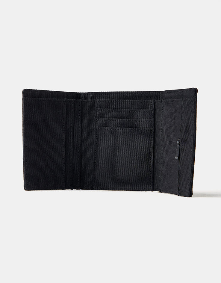 Route One Tri-Fold Canvas Wallet - Black - Image 5