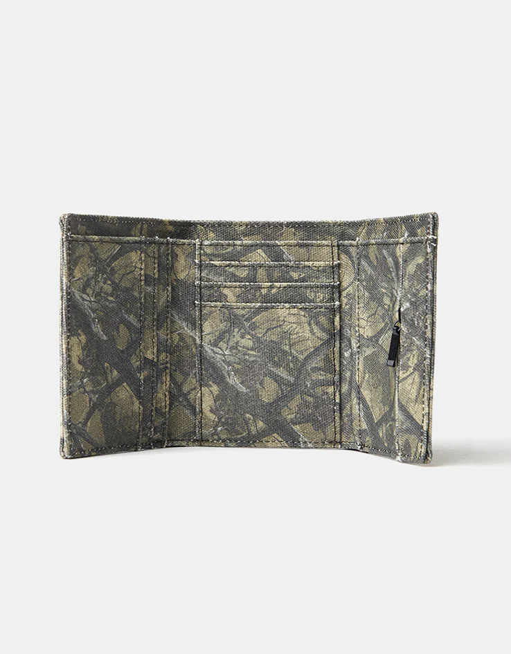 Route One Tri-Fold Canvas Wallet - Tree Camo (Green) - Image 4