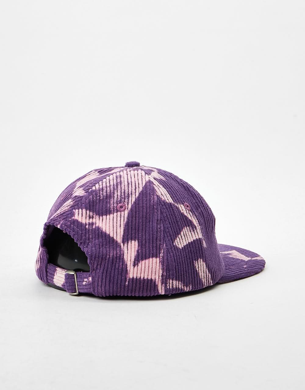 Route One Unstructured Bleached Cord 6 Panel Cap - Purple - Image 3