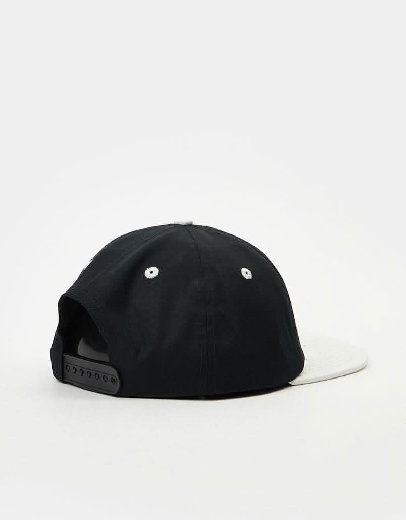 Route One Unstructured Snapback Cap - Black/Natural - Image 2