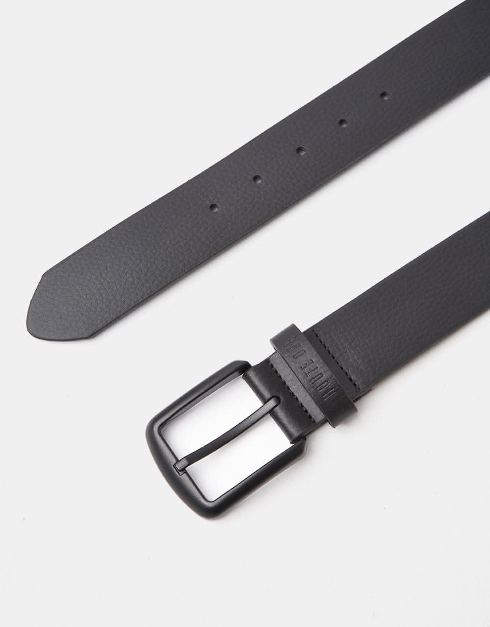 Route One Vegan Leather Belt - Black/Black - Image 2