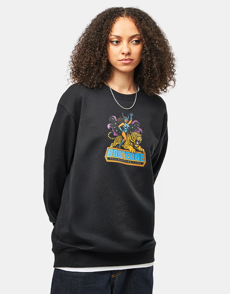 Route One Warrioress Heavyweight Sweatshirt - Black - Image 5