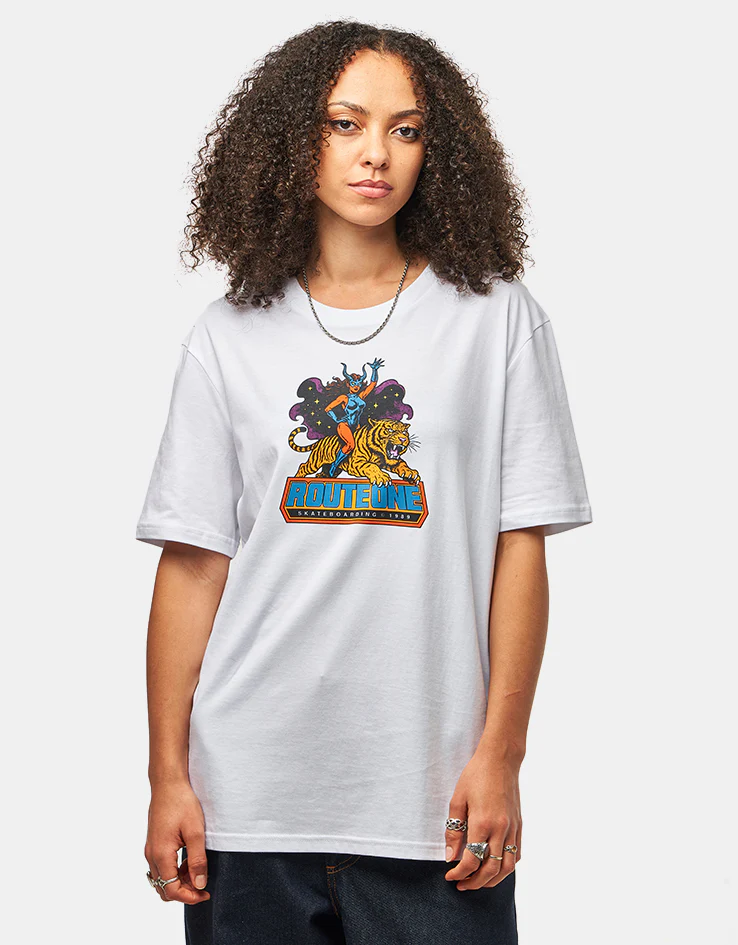 Route One Warrioress Organic T-Shirt - White - Image 4