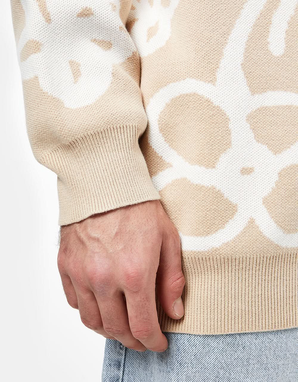 Route One Wildflower Knitted Sweater - Ivory Cream/White - Image 6